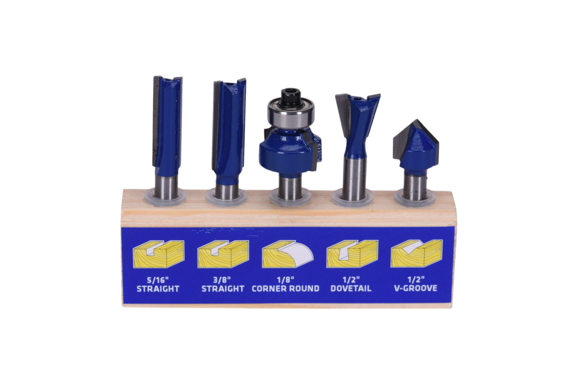 5 Piece TCT Carbide Router Bit Set