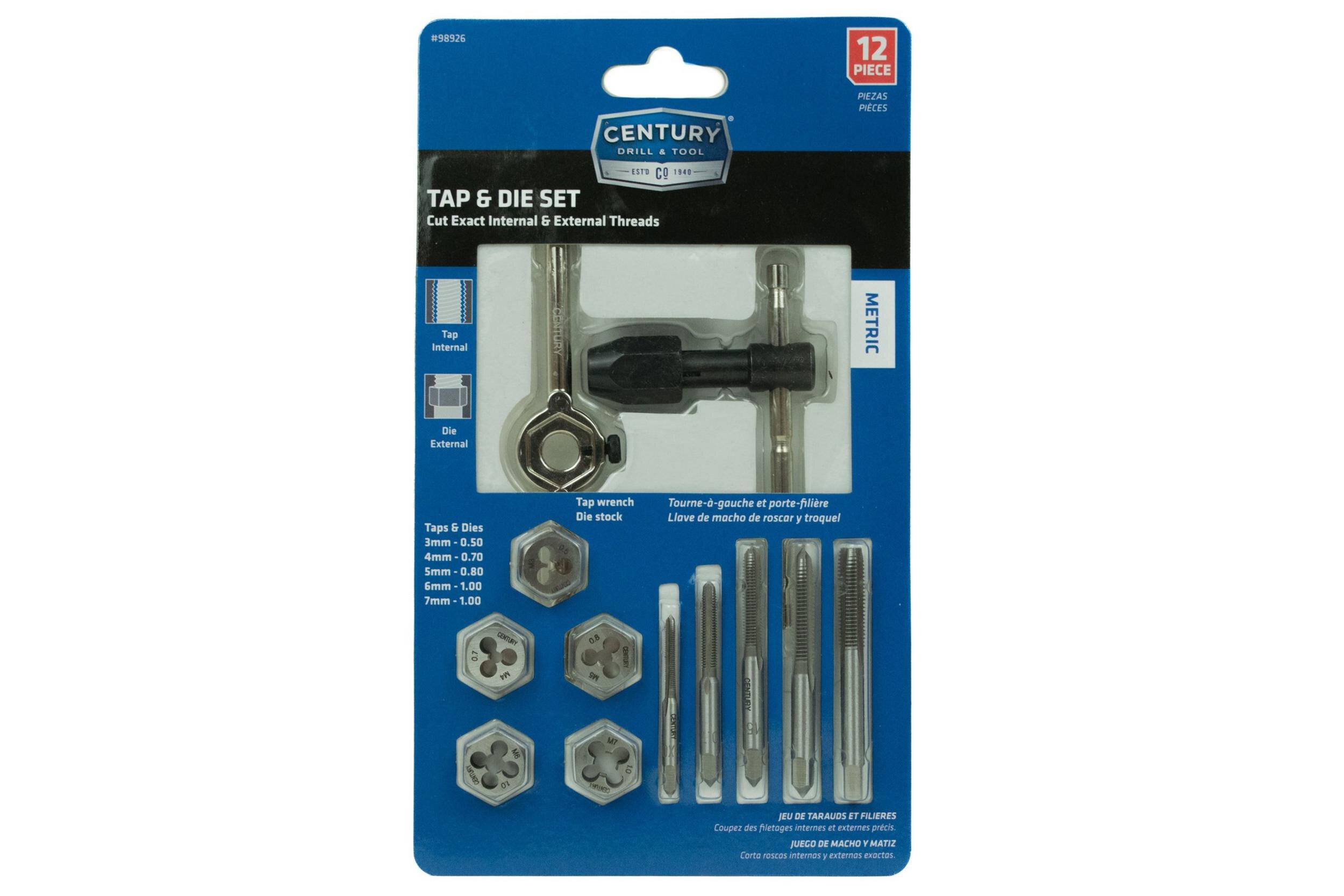 12 Piece Metric Tap & Die Set