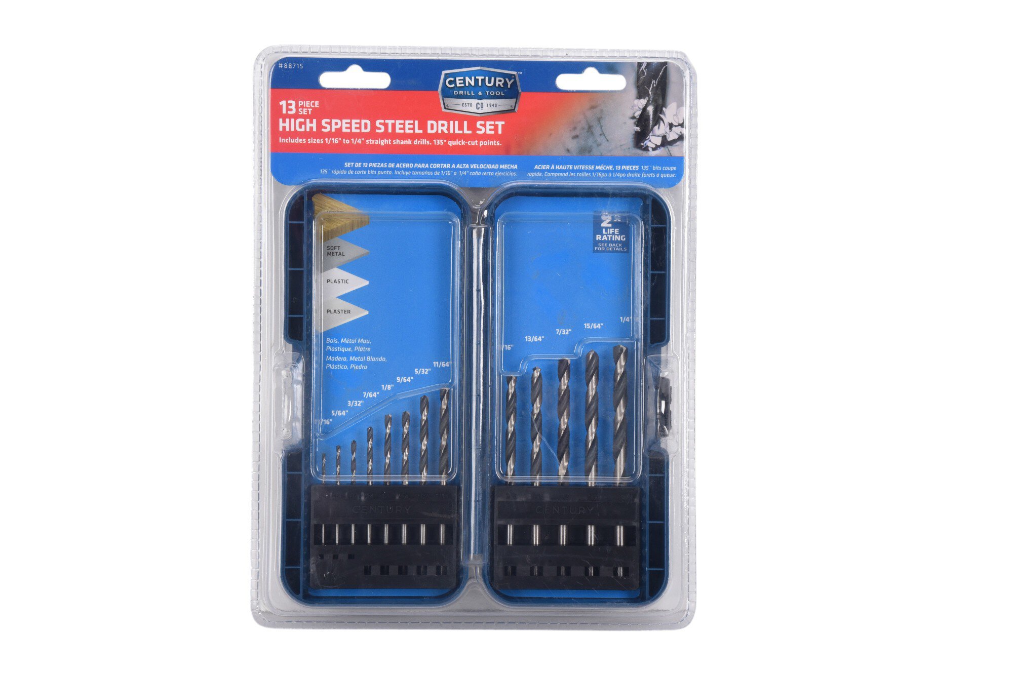 13 Piece HSS Drill Bit Set