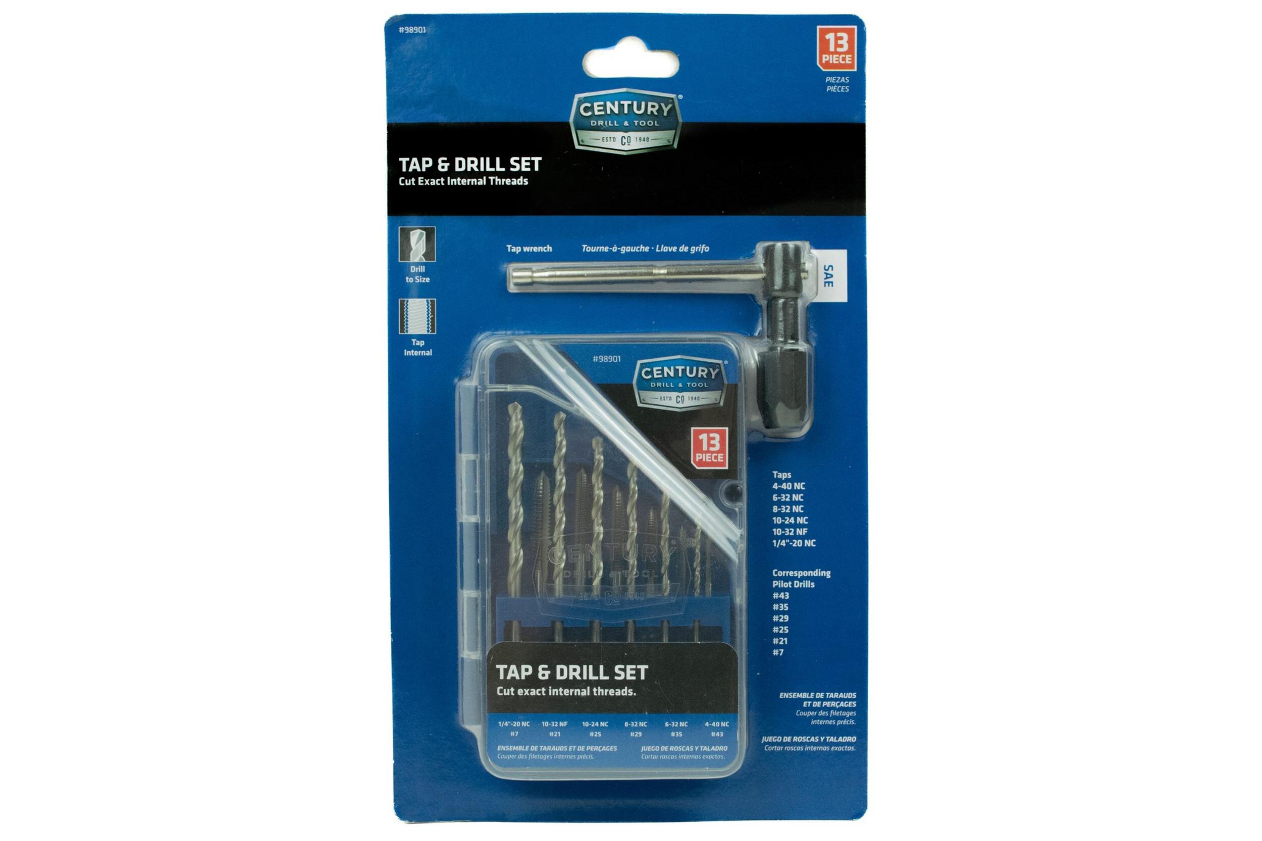 13 Piece Tap & Drill Set