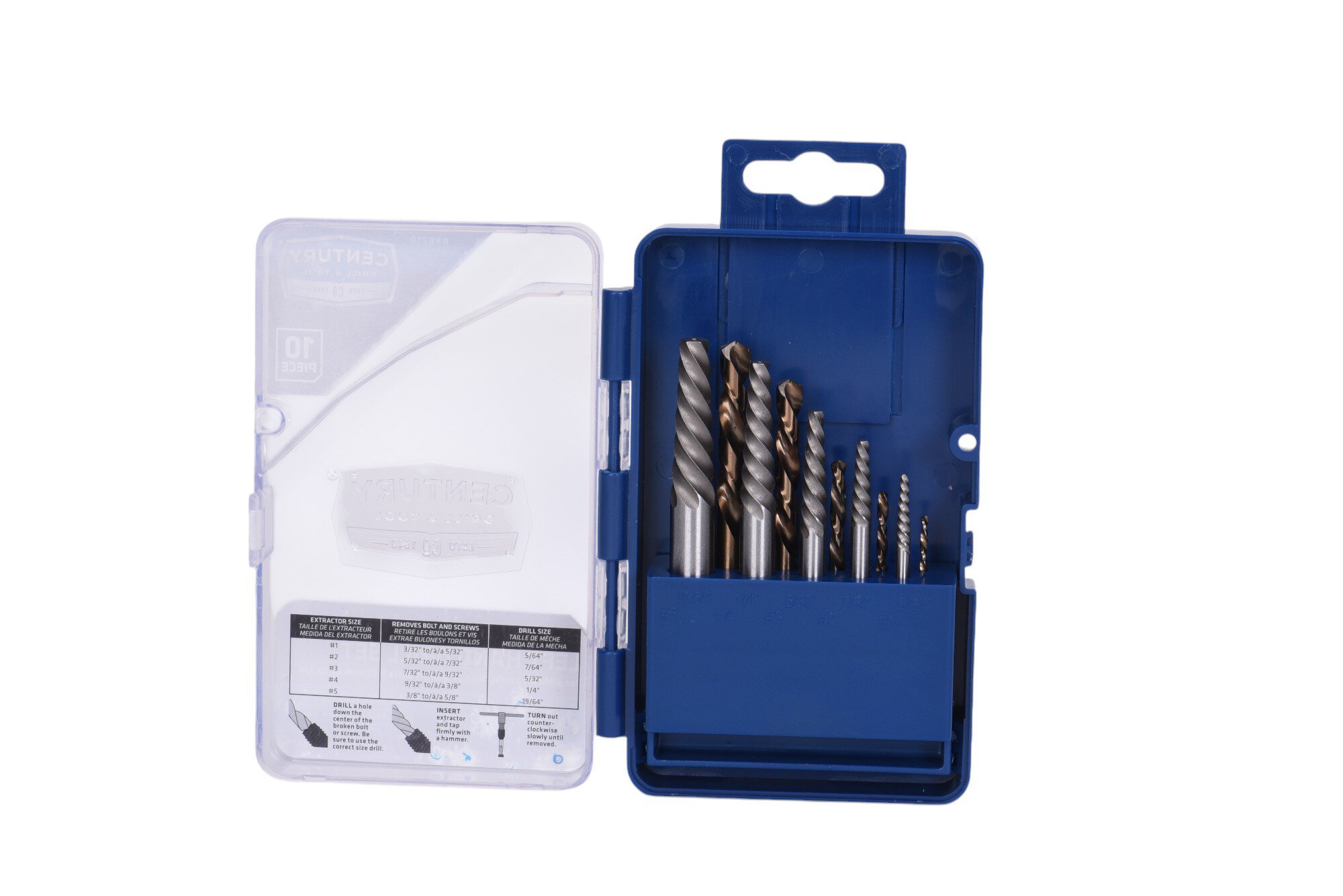 10 Piece Screw Extractor & Left Hand Drill Bit Set