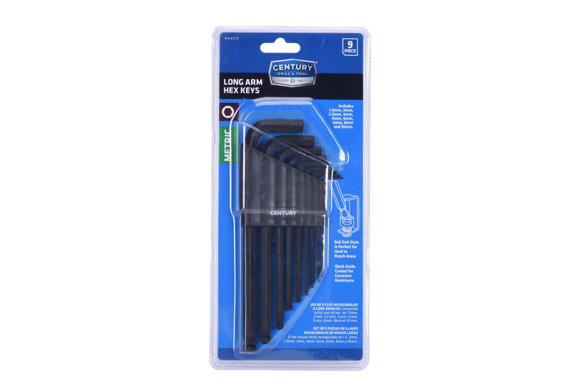 9 Piece Hex Key Wrench Set