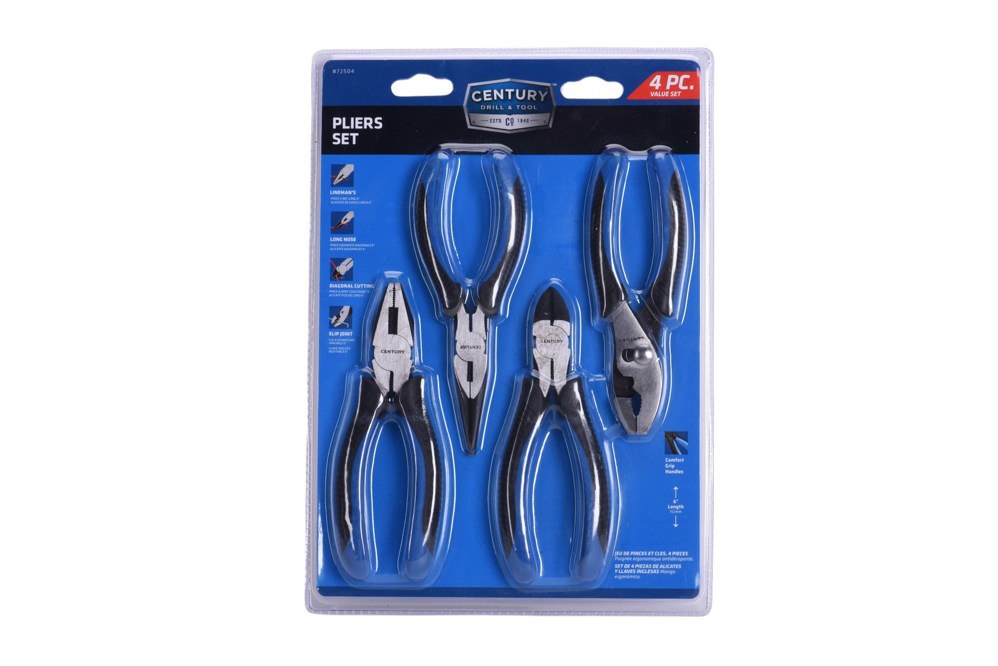 4 Piece Pliers Set