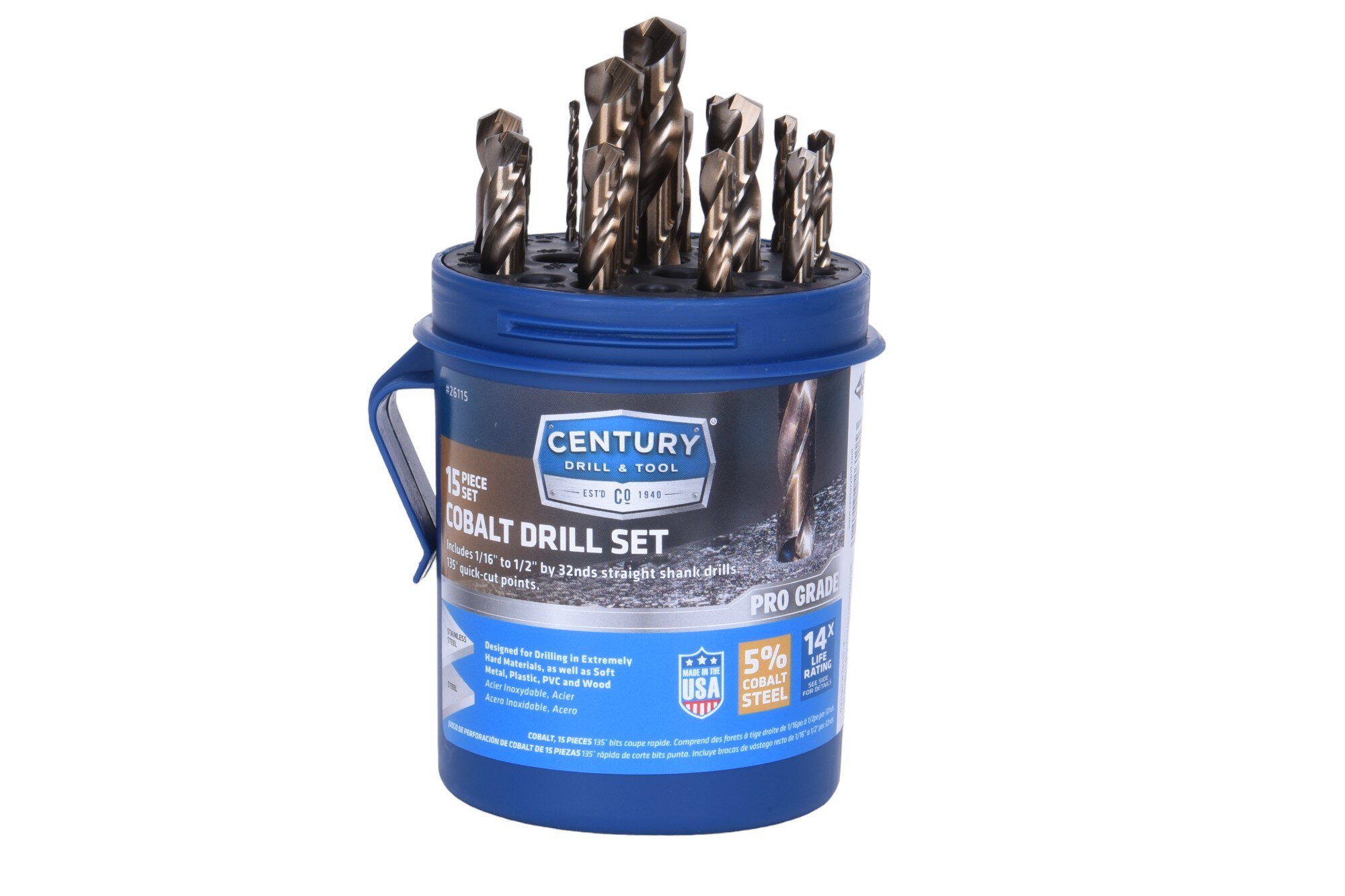 Pro Grade Cobalt Drill Bit Set