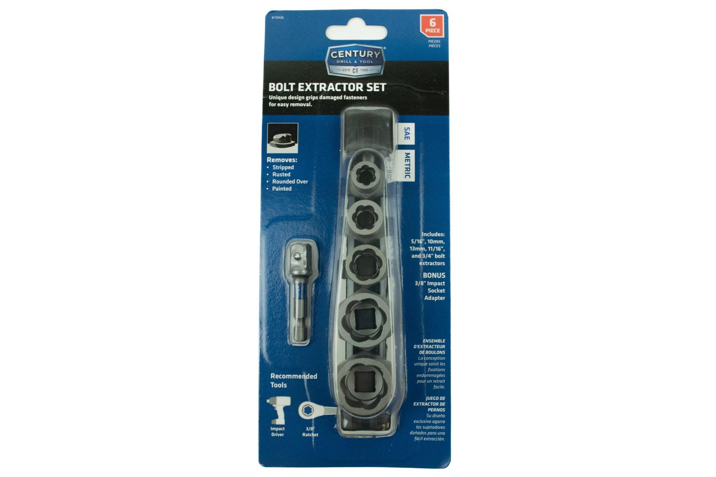 6 Piece Bolt Extractor Expansion Set