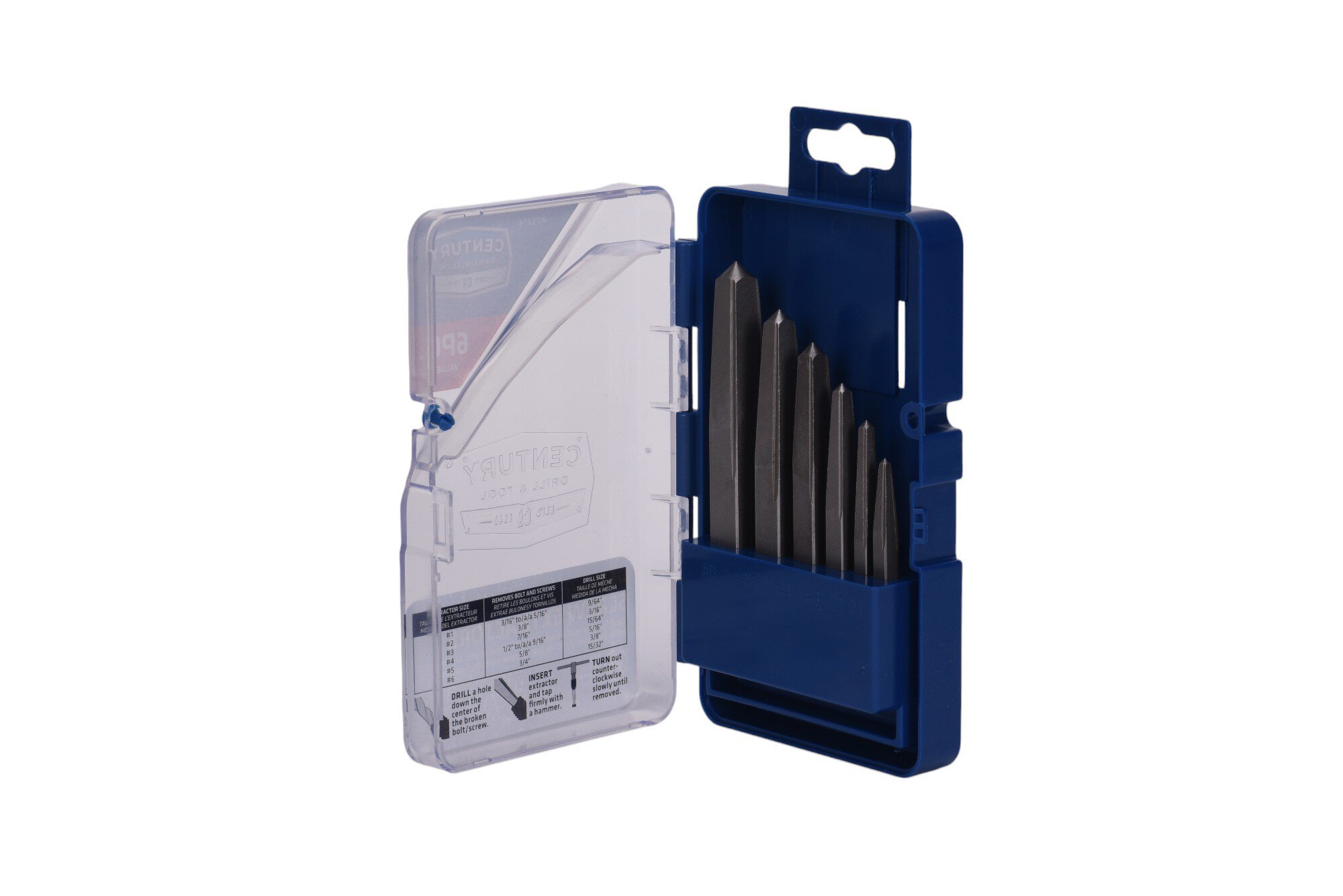 6 Piece Square Screw Extractor Set
