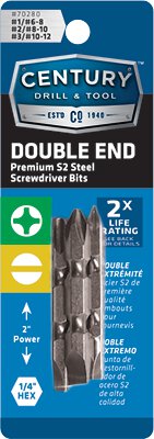 3 Piece S2 Screwdriving Bit Set – Double-End Bit Set