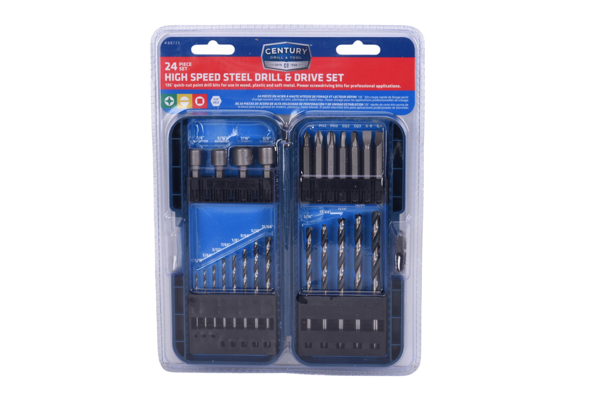 24 Piece HSS Drill Bit Set