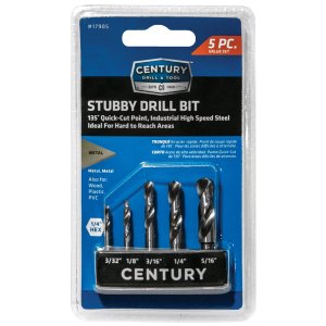 5 Piece Stubby Drill Bit Set 5 Piece Stubby Drill Bit Set