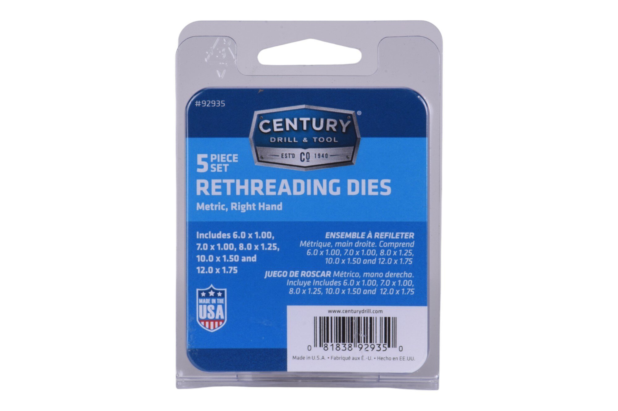 5 Piece Metric Right Hand Rethreading Die Set