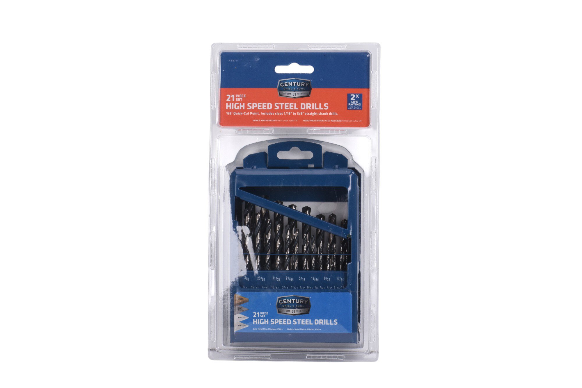 21 Piece HSS Drill Bit Set