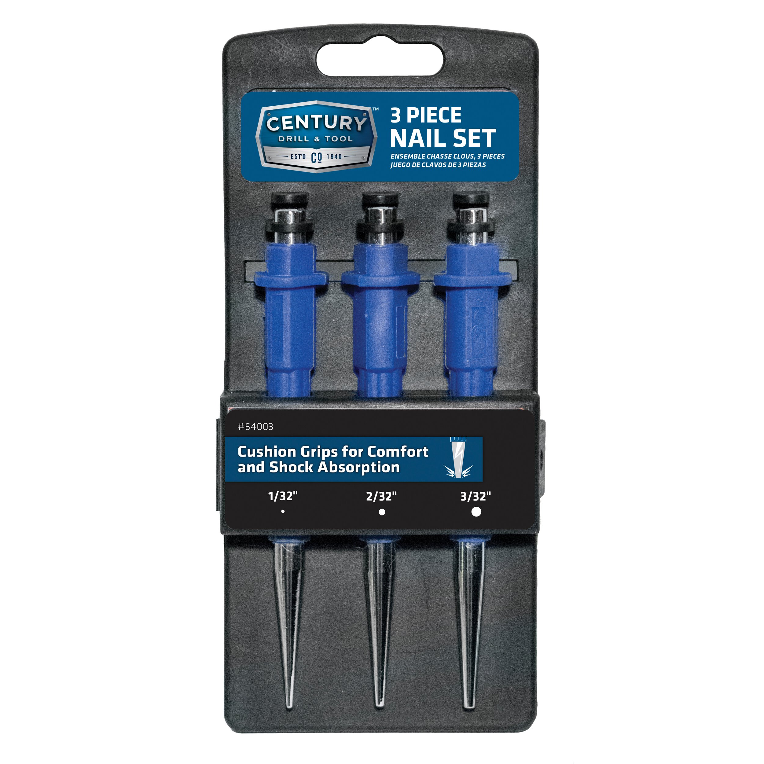 3 Piece Nail Setter Set