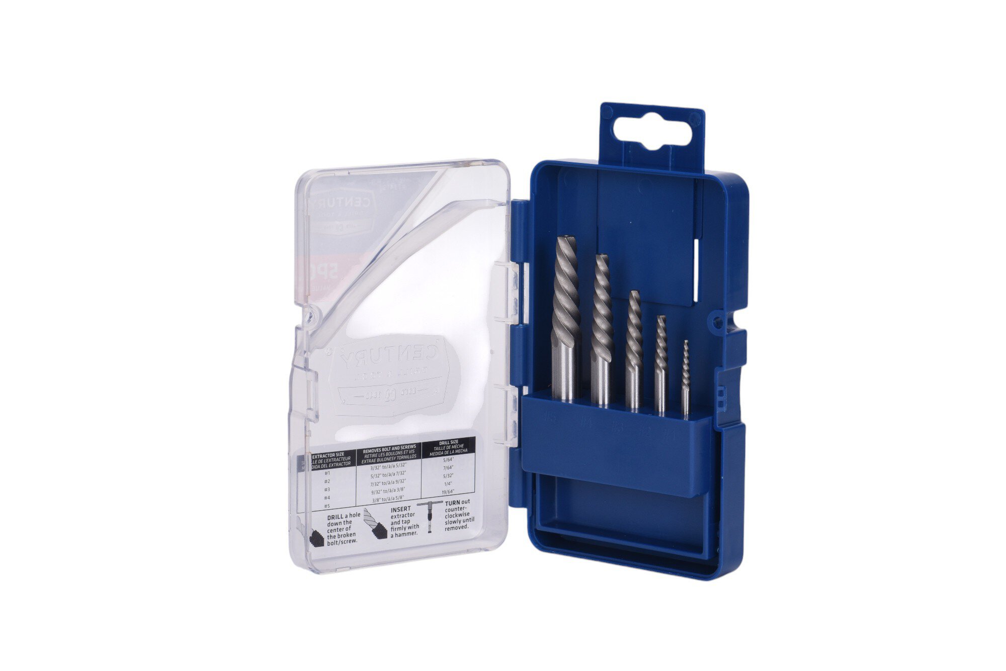 5 Piece Spiral Screw Extractor Set