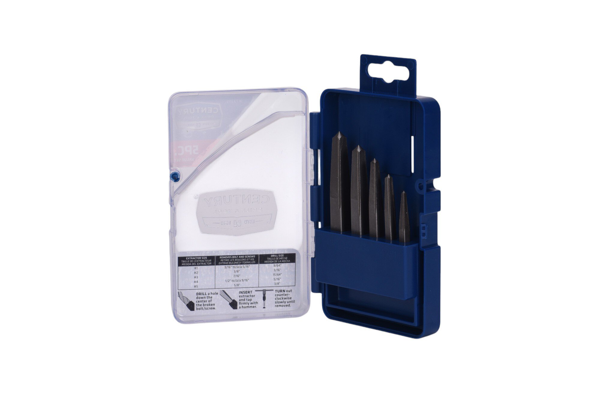 5 Piece Square Screw Extractor Set