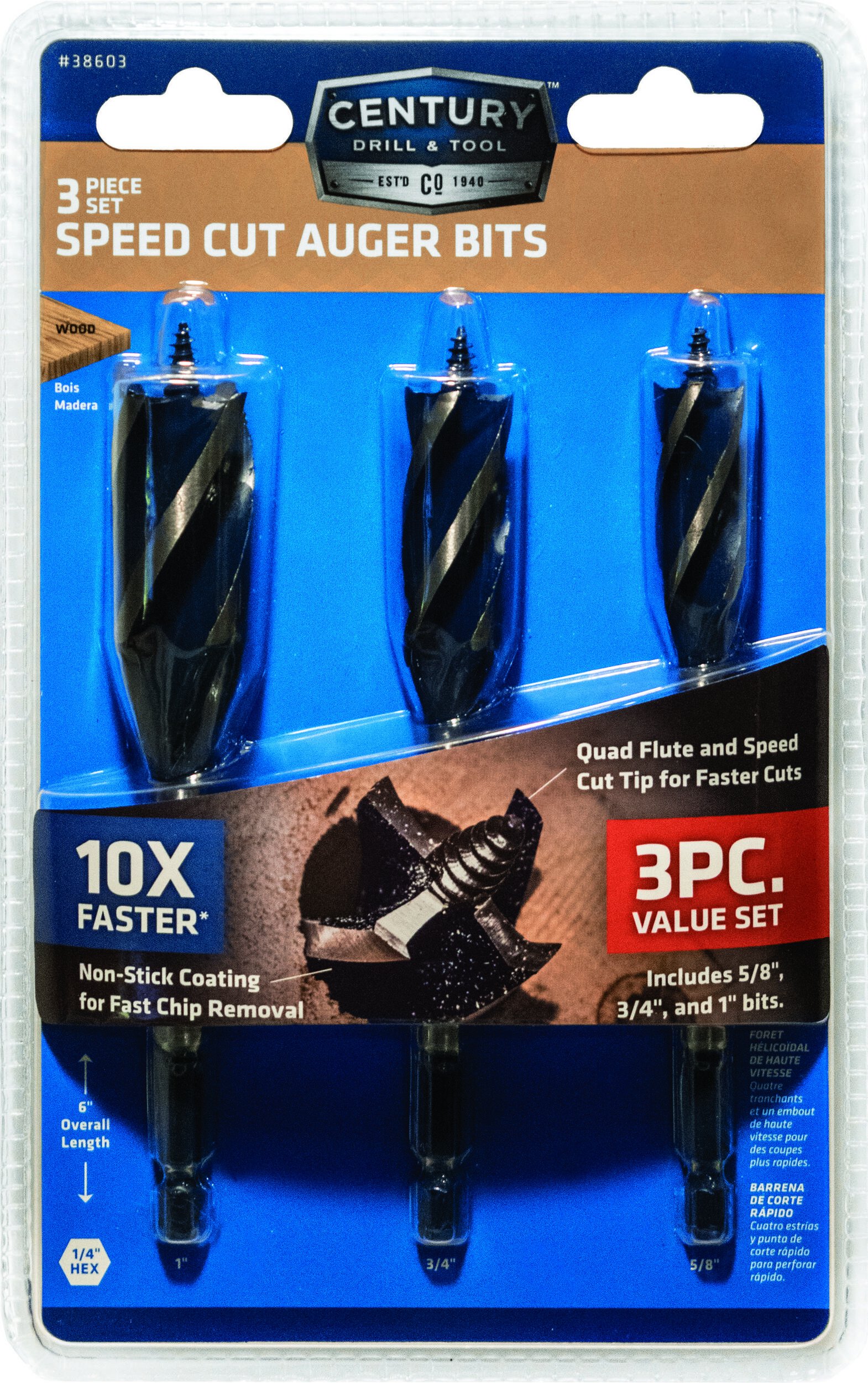 Speed Cut Auger Bit Set
