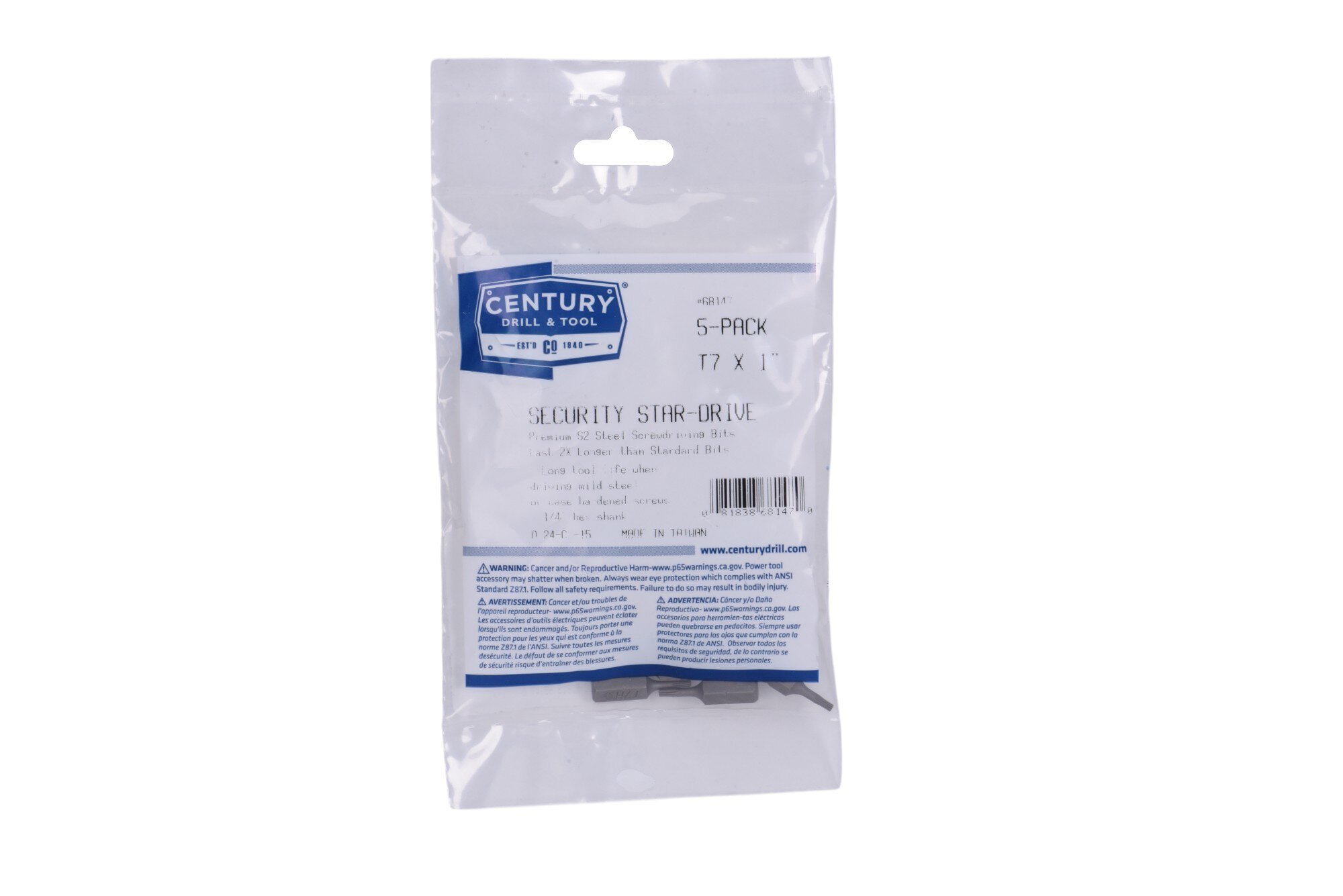 S2 Screwdriving Bit – Security Star Bit