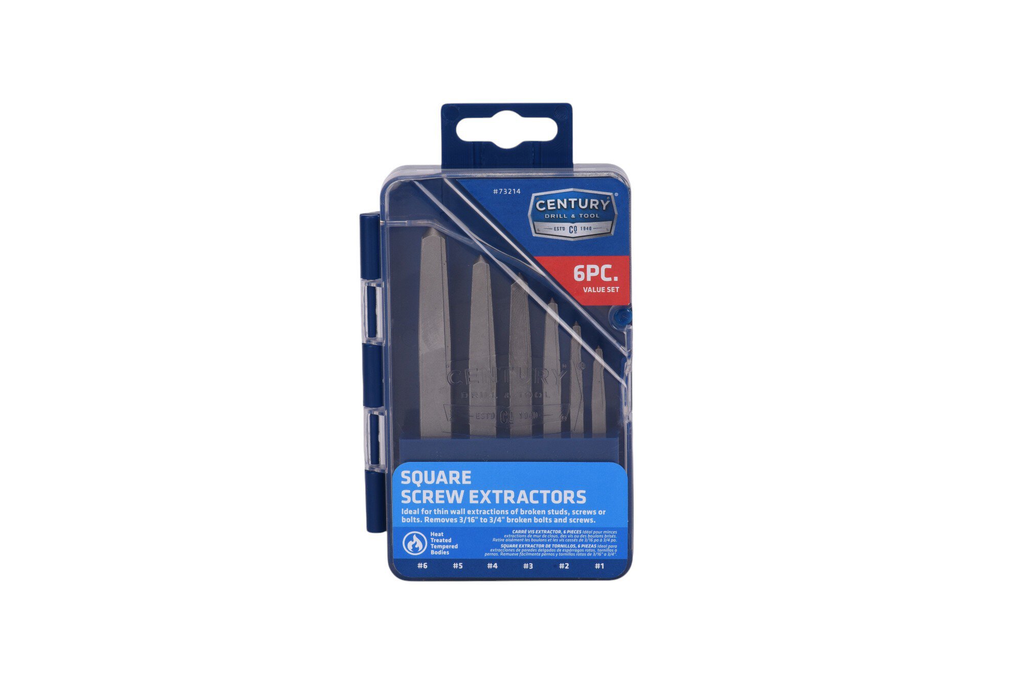 6 Piece Square Screw Extractor Set