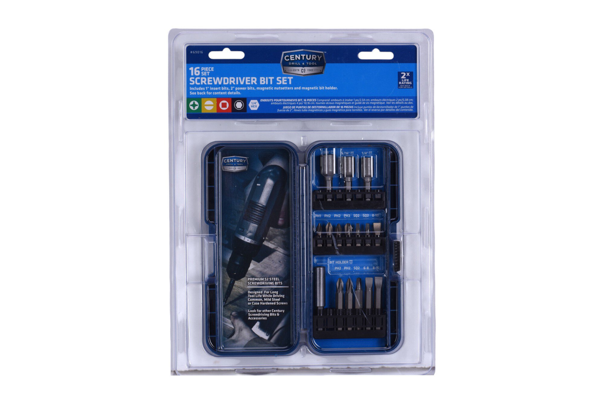 16 Piece Screwdriving Bit Set