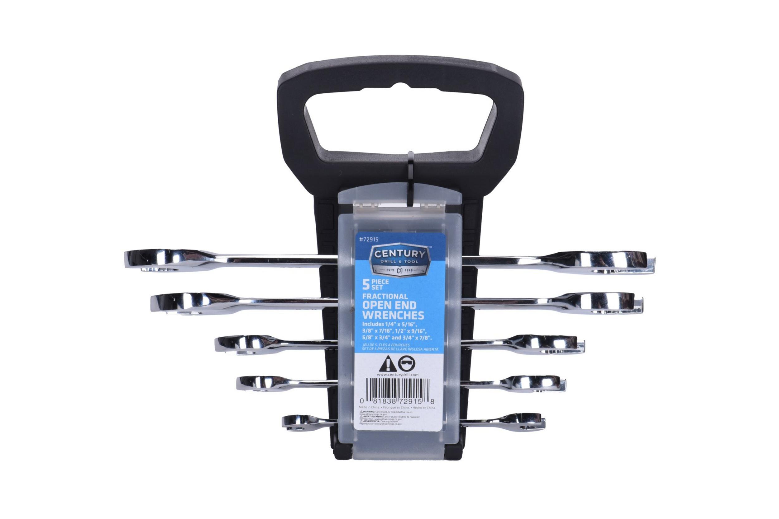 5 Piece Open End Wrench Set