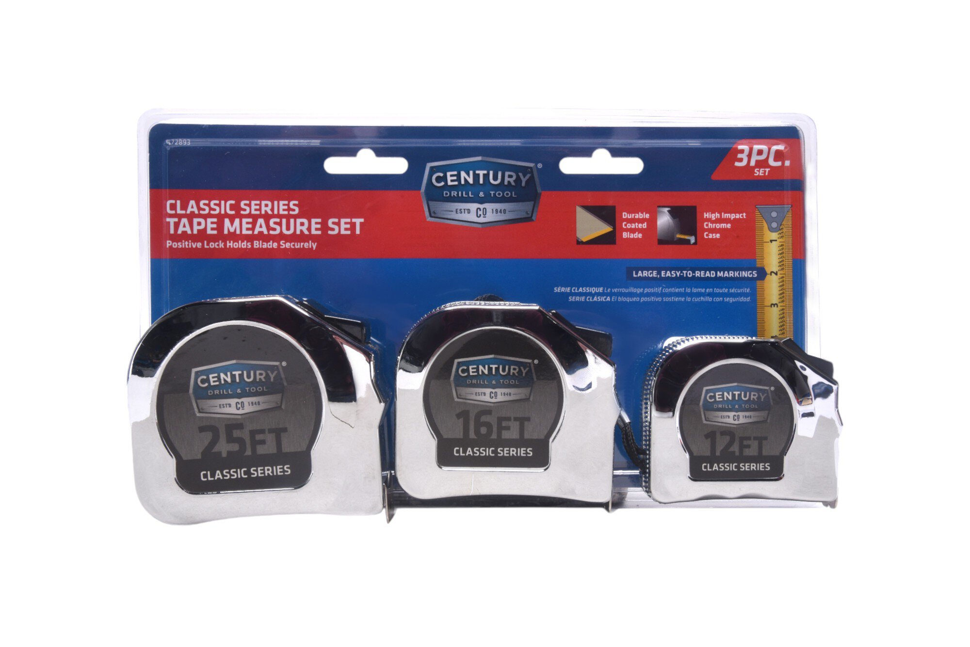 3 Piece Classic Series Tape Measure Set