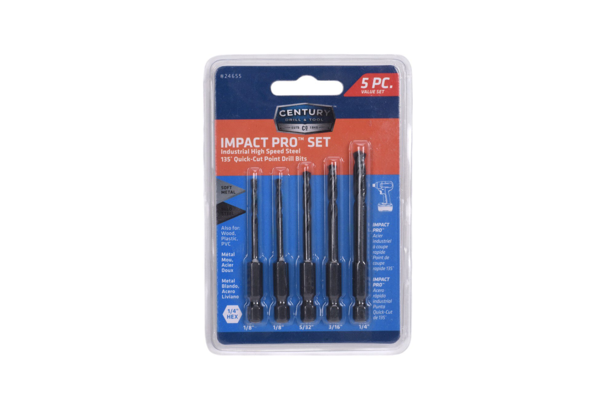 Impact Pro™ Black Oxide Drill Bit Set