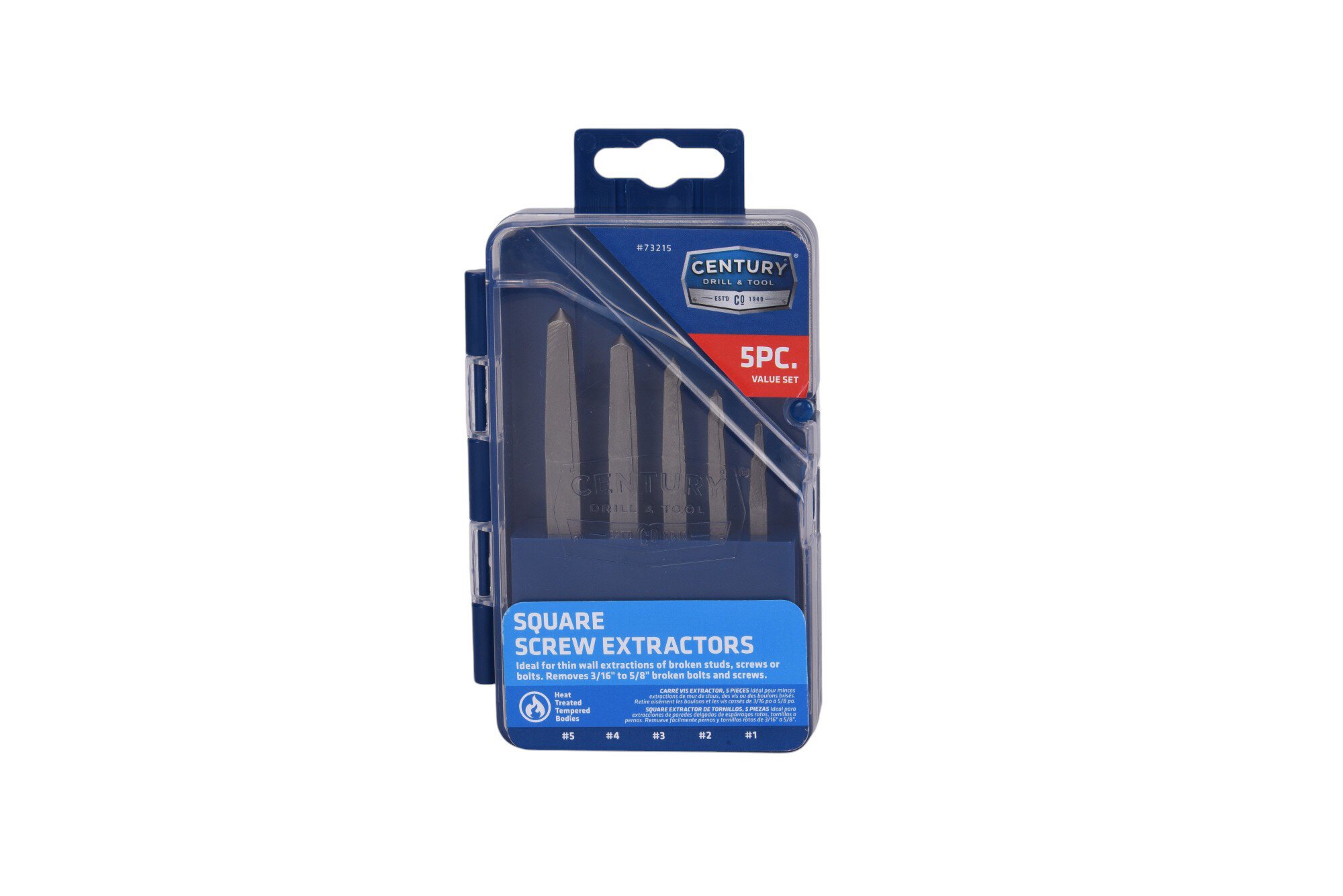 5 Piece Square Screw Extractor Set