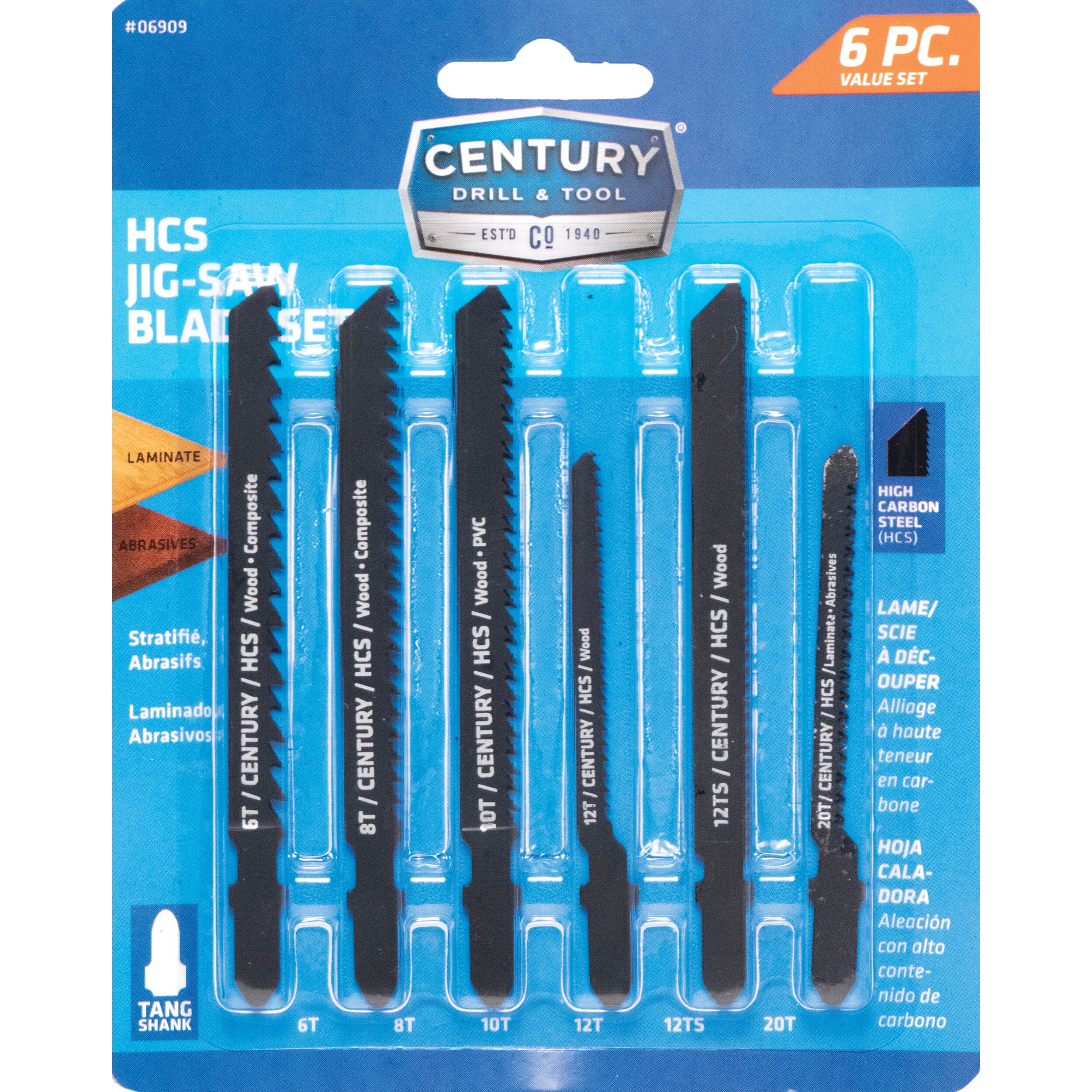 6 Piece HCS Jig-Saw Blade Set
