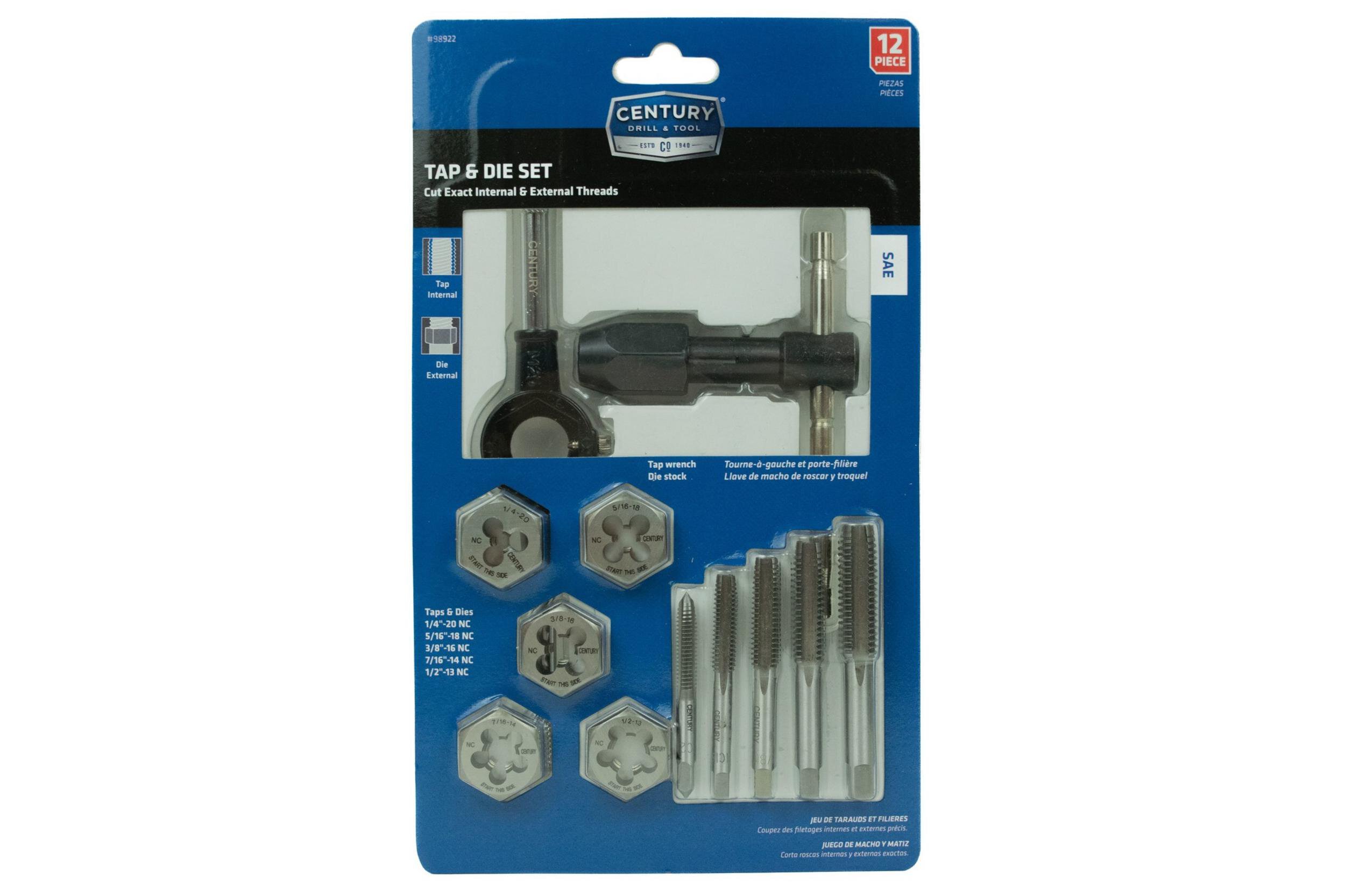 12 Piece Fractional Tap & Die Set