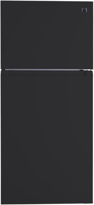 Kenmore 30 in. 18.1 cu. ft. Capacity Refrigerator/Freezer with Adjustable Glass Shelving, Humidity Control Crispers, Ice Maker, ENERGY STAR Certified, Black
