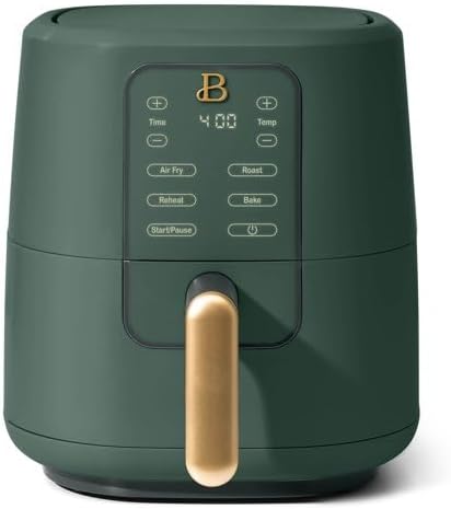 Be.autiful 3 Qt Air Fryer with TurboCrisp Technology, Thyme Green,75% less fat than traditional deep frying, Adjustable temperature range from 170°F to 400°F,12.52 x 9.84 x 10.55 Inches Be.autiful 3 Qt Air Fryer with TurboCrisp Technology, Thyme Green,75% less fat than traditional deep frying, Adjustable temperature range from 170°F to 400°F,12.52 x 9.84 x 10.55 Inches