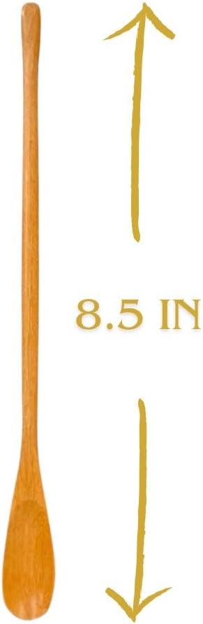 Set of 10 White Wood Long Handle Coffee Tea Drink Bar Cocktail Stirrer Mixing Wooden Spoons 8.5 inch Set of 10 White Wood Long Handle Coffee Tea Drink Bar Cocktail Stirrer Mixing Wooden Spoons 8.5 inch
