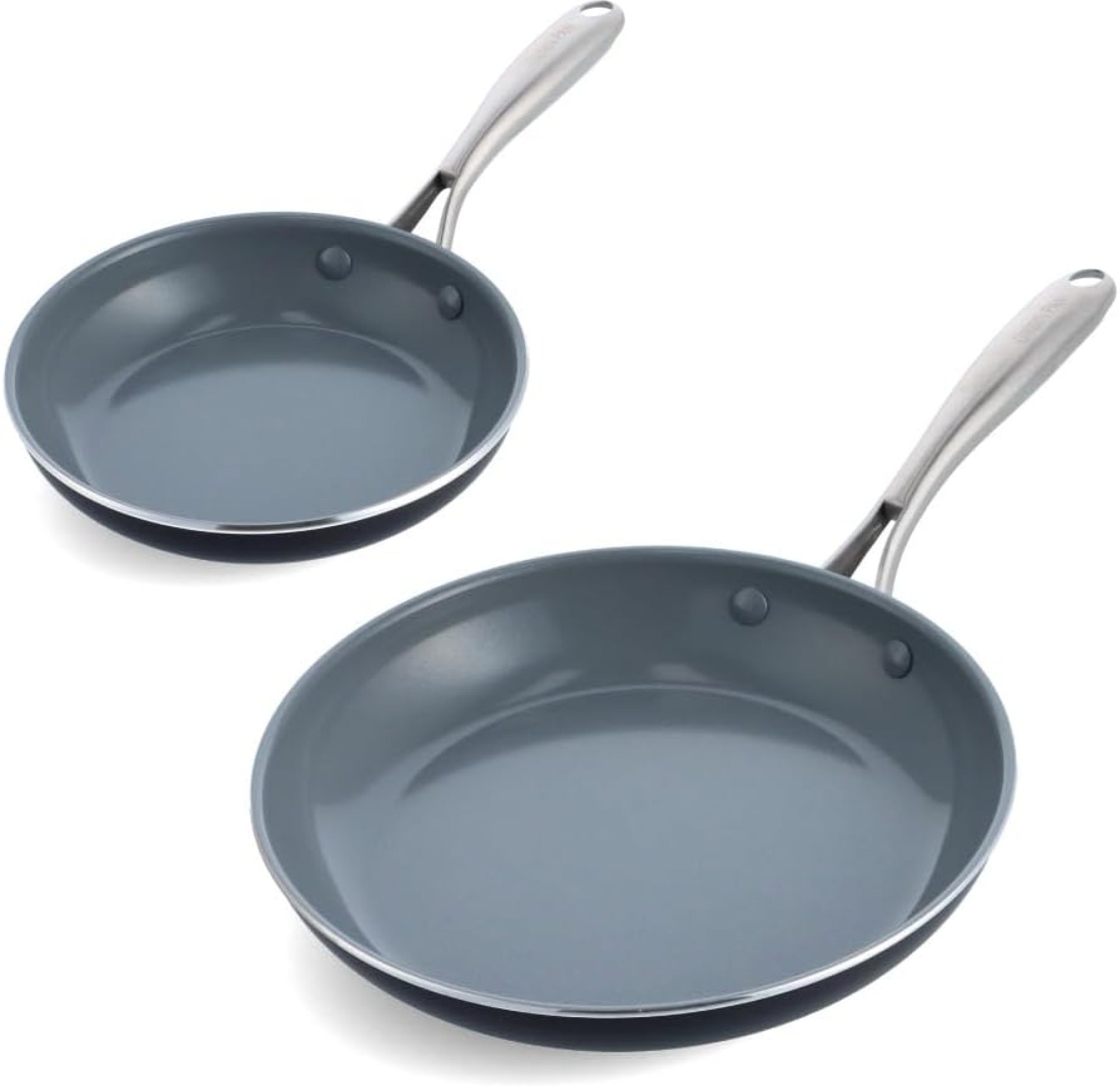 GreenPan Swift Healthy Ceramic Nonstick, 8″ and 10″ Frying Pan Skillet Set, Stainless Steel Handles, PFAS-Free, Dishwasher Safe, Oven Safe, Black GreenPan Swift Healthy Ceramic Nonstick, 8″ and 10″ Frying Pan Skillet Set, Stainless Steel Handles, PFAS-Free, Dishwasher Safe, Oven Safe, Black
