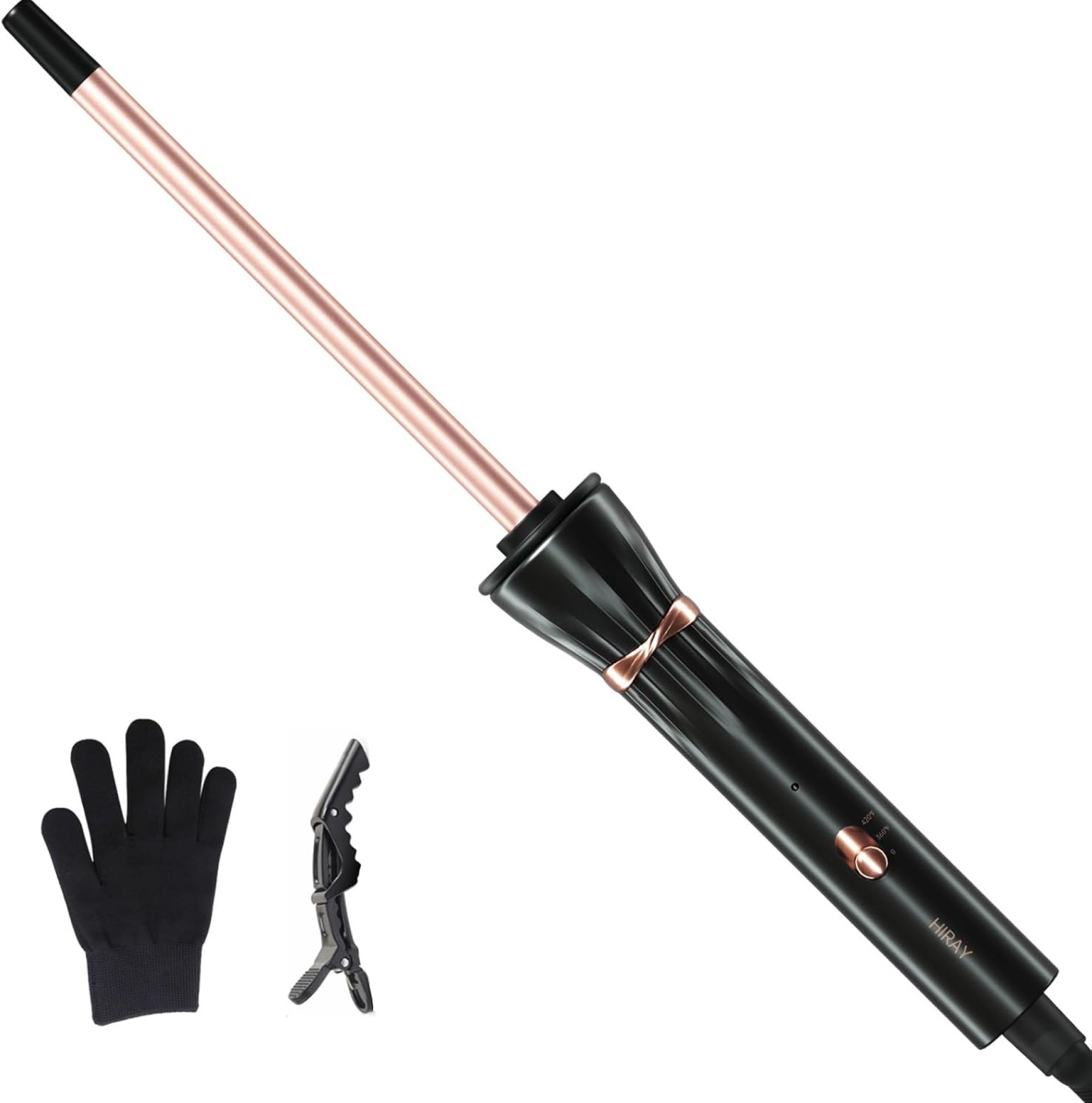 HIRAY 3/8 Inch Curling Iron,9mm Tiny Curling Wand,Ceramic Small Barrel Curling Iron with Adjustable Temperature,Fast Heating,for Short & Long Hair HIRAY 3/8 Inch Curling Iron,9mm Tiny Curling Wand,Ceramic Small Barrel Curling Iron with Adjustable Temperature,Fast Heating,for Short & Long Hair