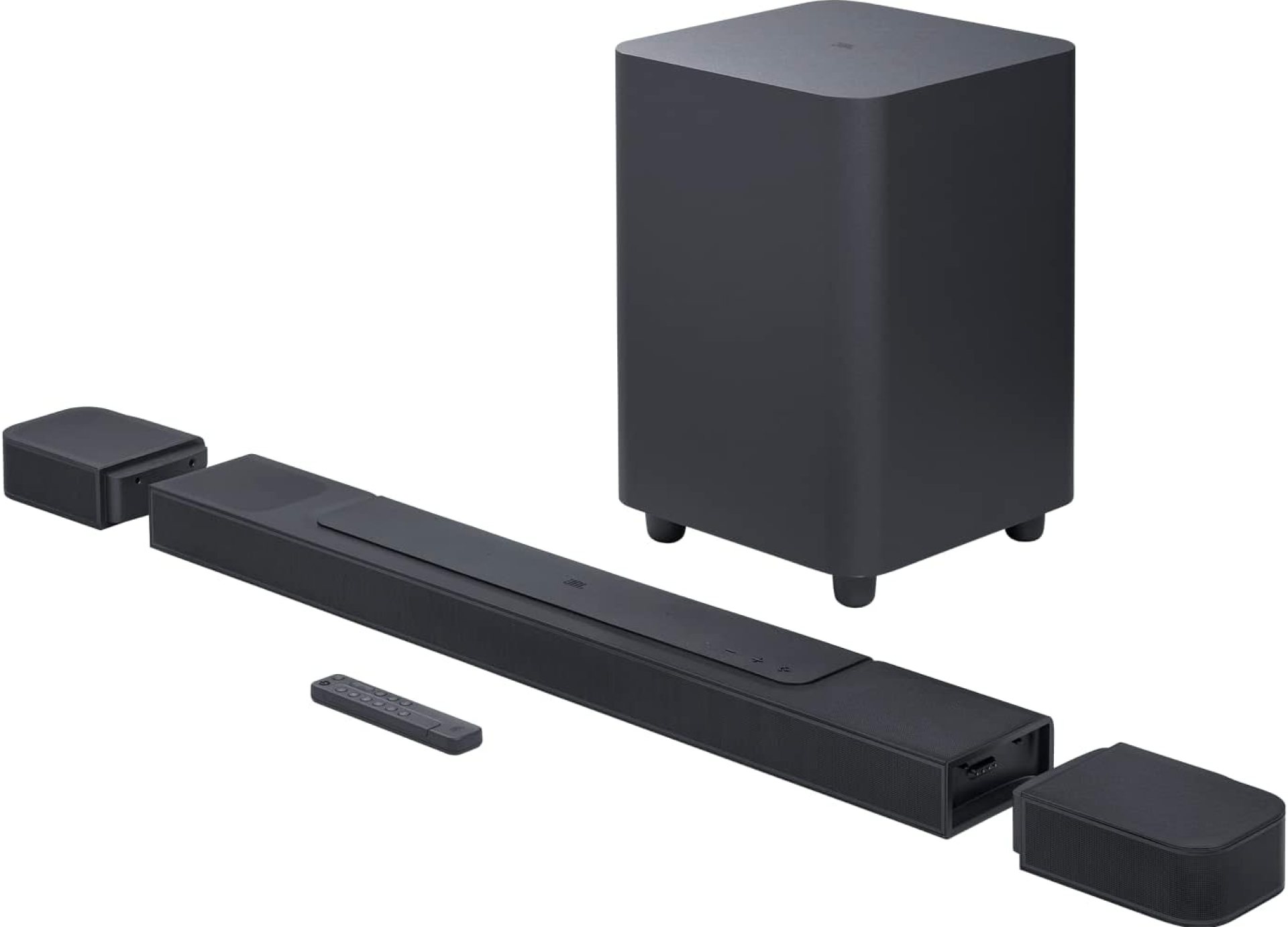JBL Bar 1000: 7.1.4-Channel Soundbar with Detachable Surround Speakers, MultiBeam™, Dolby Atmos®, and DTS:X®, Black (Renewed) JBL Bar 1000: 7.1.4-Channel Soundbar with Detachable Surround Speakers, MultiBeam™, Dolby Atmos®, and DTS:X®, Black (Renewed)