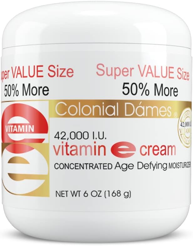 Colonial Dames Concentrated Vitamin E Moisturizing Cream 42,000 I.U. for Hydrating & Moisturizing Chapped Dry Skin & Fine Lines. Colonial Dames Concentrated Vitamin E Moisturizing Cream 42,000 I.U. for Hydrating & Moisturizing Chapped Dry Skin & Fine Lines.