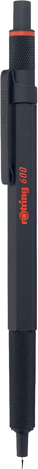 rOtring 600 Ballpoint Pen Medium Point Black Ink Black Barrel Refillable rOtring 600 Ballpoint Pen Medium Point Black Ink Black Barrel Refillable