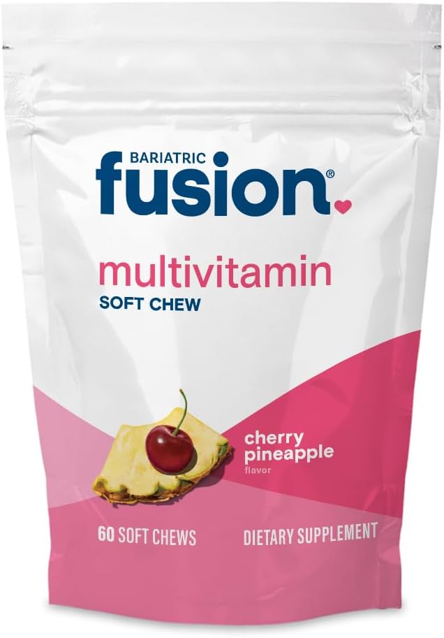 Bariatric Fusion Bariatric Multivitamin Chewable Soft Chew | Cherry Pineapple Flavor | Chewy Bariatric Vitamins for Post Bariatric Surgery Patients | 60 Count | 1 Month Supply Bariatric Fusion Bariatric Multivitamin Chewable Soft Chew | Cherry Pineapple Flavor | Chewy Bariatric Vitamins for Post Bariatric Surgery Patients | 60 Count | 1 Month Supply