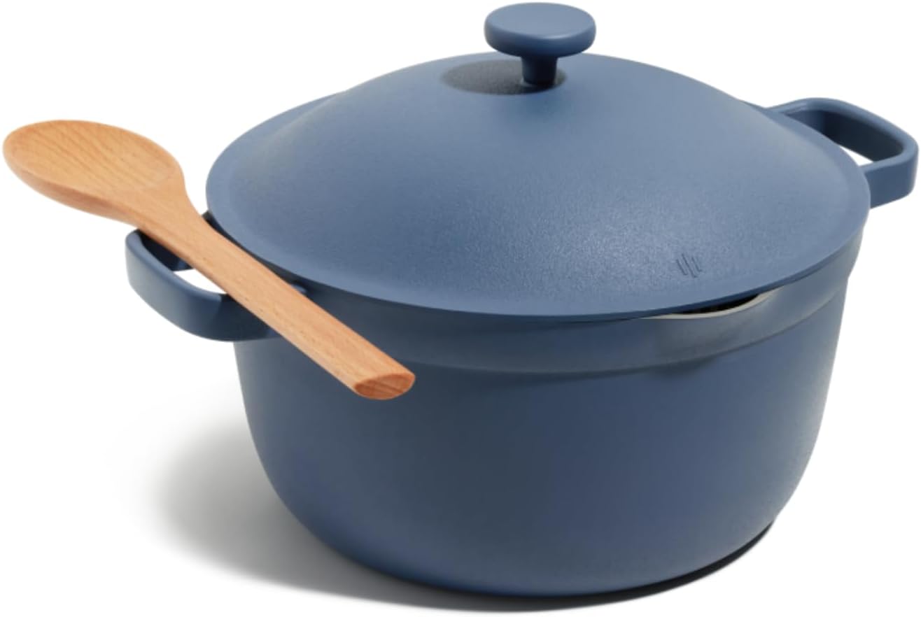 Our Place Perfect Pot – 5.5 Qt. Nonstick Ceramic Sauce Pan with Lid | Versatile Cookware for Stovetop and Oven | Steam, Bake, Braise, Roast | PTFE and PFOA-Free | Toxin-Free, Easy to Clean | Blue Salt Our Place Perfect Pot – 5.5 Qt. Nonstick Ceramic Sauce Pan with Lid | Versatile Cookware for Stovetop and Oven | Steam, Bake, Braise, Roast | PTFE and PFOA-Free | Toxin-Free, Easy to Clean | Blue Salt