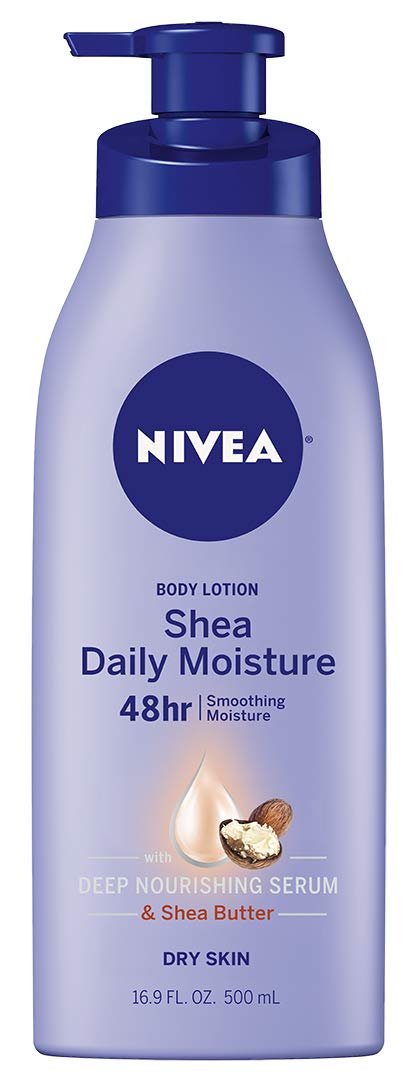 NIVEA Shea Nourish Body Lotion for Dry Skin with Hyaluronic Acid, Shea Butter and Deep Nourishing Serum, 48-Hour Body Moisturizer, 16.9 Fl Oz Pump Bottle NIVEA Shea Nourish Body Lotion for Dry Skin with Hyaluronic Acid, Shea Butter and Deep Nourishing Serum, 48-Hour Body Moisturizer, 16.9 Fl Oz Pump Bottle