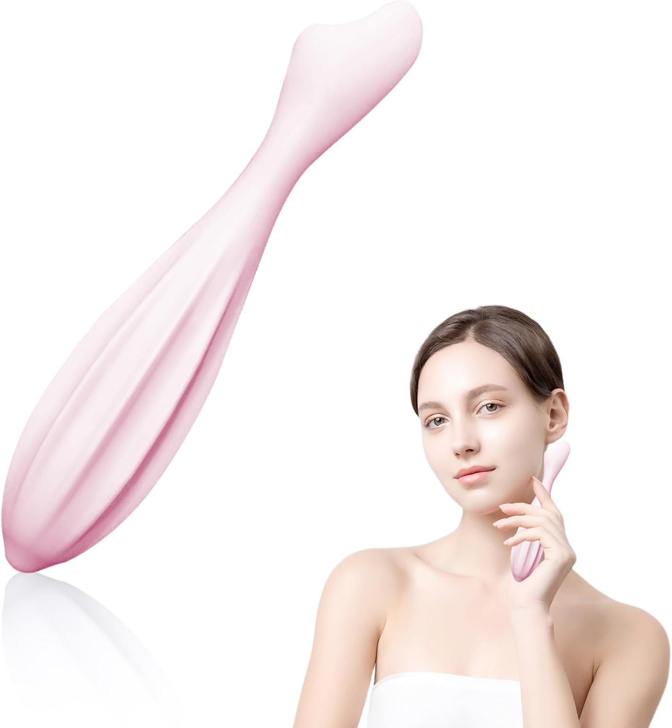 Lafo Facial Massage Roller, Silicone Face Massage Tools,Face Roller Skin Care for Shapes Body & Face Curves, Reduces Tiredness, Self Care Gift for Women Face and Eyes Massage (Pink) Lafo Facial Massage Roller, Silicone Face Massage Tools,Face Roller Skin Care for Shapes Body & Face Curves, Reduces Tiredness, Self Care Gift for Women Face and Eyes Massage (Pink)