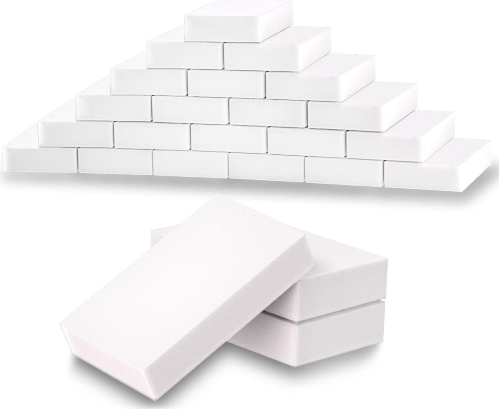 (50 Pack) Extra Large Eraser Sponge – Extra Thick, Long Lasting, Melamine Sponges in Bulk Boat Eraser Multi Surface Scrubber Foam Cleaning Pads – Bathtub, Floor, Baseboard, Bathroom, Wall Cleaner (50 Pack) Extra Large Eraser Sponge – Extra Thick, Long Lasting, Melamine Sponges in Bulk Boat Eraser Multi Surface Scrubber Foam Cleaning Pads – Bathtub, Floor, Baseboard, Bathroom, Wall Cleaner
