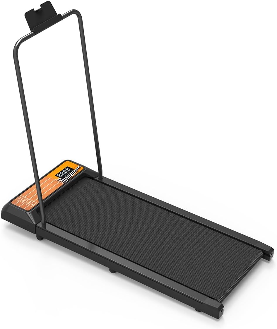 Treadmill with Handle Bar for Home Small, Under Desk Treadmill with Remote Control LED Display 5.0 Speed for Home & Office Treadmill with Handle Bar for Home Small, Under Desk Treadmill with Remote Control LED Display 5.0 Speed for Home & Office