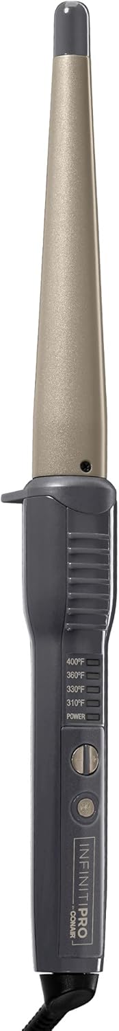 CONAIR INFINITIPRO Tourmaline Ceramic 1-Inch to 1/2-Inch Curling Wand, Tapered wand produces beachy waves CONAIR INFINITIPRO Tourmaline Ceramic 1-Inch to 1/2-Inch Curling Wand, Tapered wand produces beachy waves