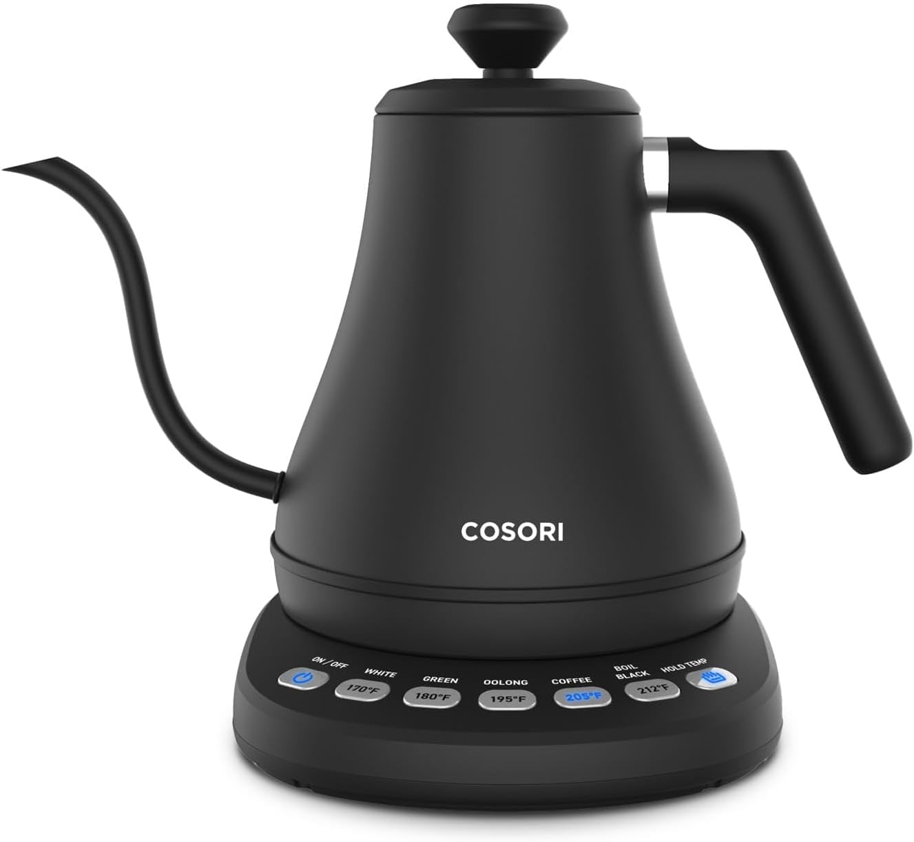 COSORI Electric Gooseneck Kettle with 5 Temperature Control Presets, Pour Over Kettle for Coffee & Tea, Hot Water Boiler, 100% Stainless Steel Inner Lid & Bottom, 1200W/0.8L COSORI Electric Gooseneck Kettle with 5 Temperature Control Presets, Pour Over Kettle for Coffee & Tea, Hot Water Boiler, 100% Stainless Steel Inner Lid & Bottom, 1200W/0.8L