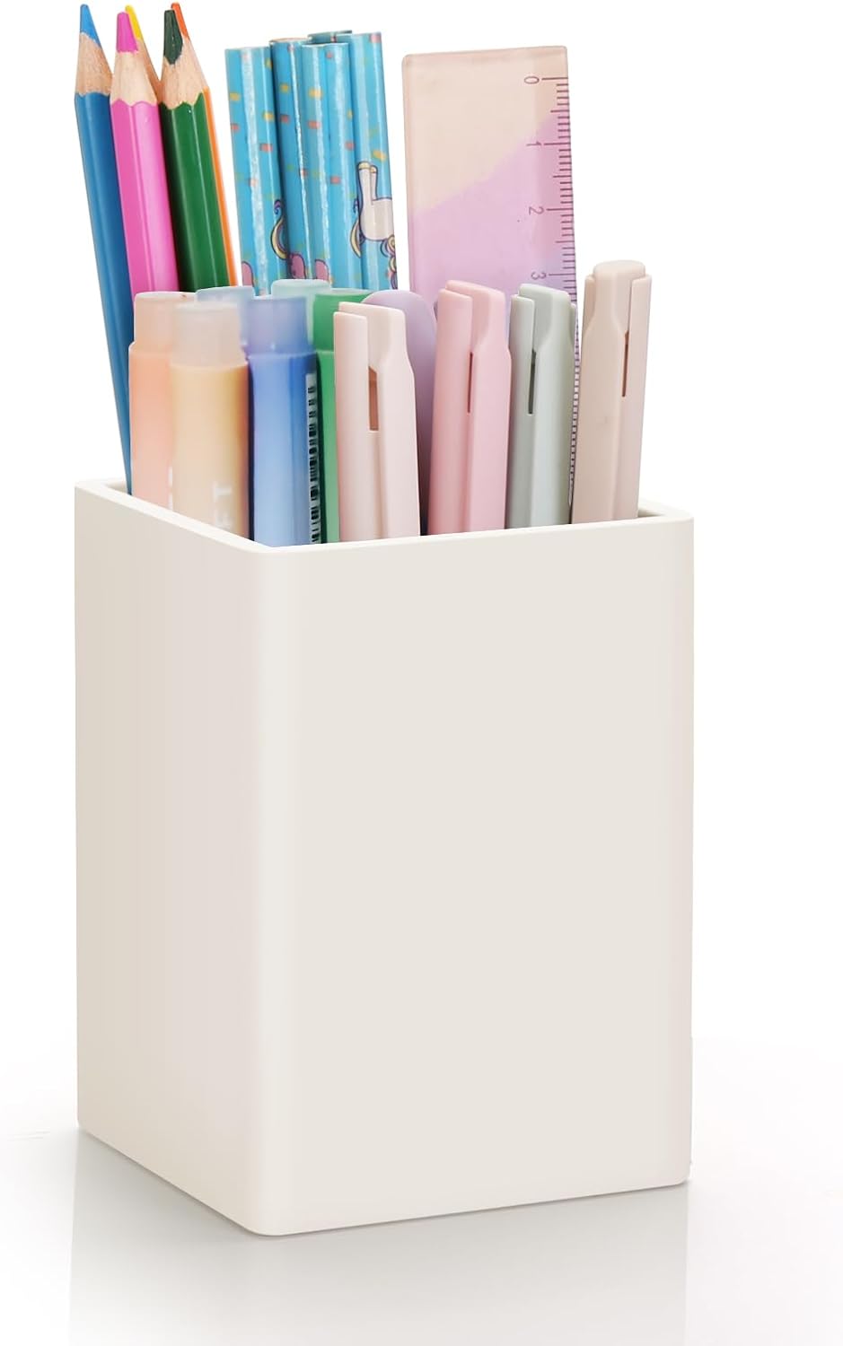 Pen Holder for Desk,Nordic Elegance Square Silicone Pencil Holder Soft Minimalist Desk Pen Cup Stand Waterproof Multifunctional Office Supplies for Home,Kids and School(Beige) Pen Holder for Desk,Nordic Elegance Square Silicone Pencil Holder Soft Minimalist Desk Pen Cup Stand Waterproof Multifunctional Office Supplies for Home,Kids and School(Beige)
