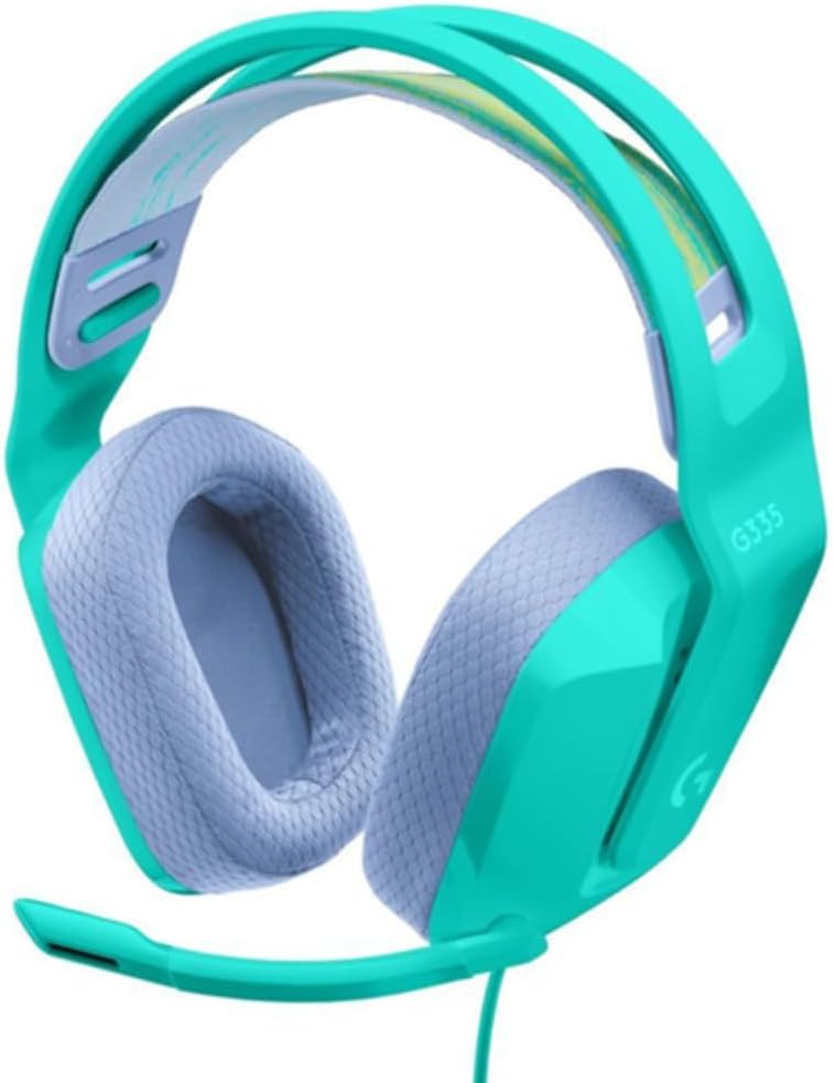 Logitech G335 Wired Gaming Headset, with Flip to Mute Microphone, 3.5mm Audio Jack, Memory Foam Earpads, Lightweight, Compatible with PC, PlayStation, Xbox, Nintendo Switch – Mint Logitech G335 Wired Gaming Headset, with Flip to Mute Microphone, 3.5mm Audio Jack, Memory Foam Earpads, Lightweight, Compatible with PC, PlayStation, Xbox, Nintendo Switch – Mint