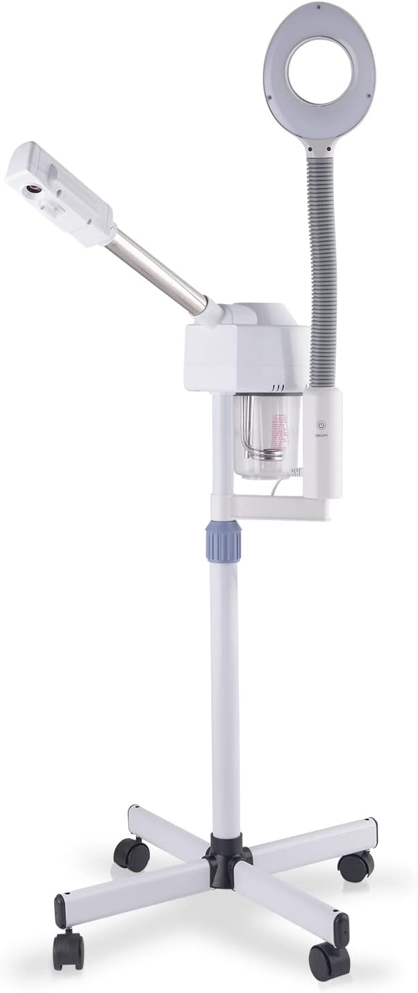 OmySalon 2 in 1 Facial Steamer with 5X Magnifying Lamp & Touch Screen, Esthetician Steamer Professional Face Spa Mist Steam for Home Beauty Salon, Personal Skin Care Deep Cleaning OmySalon 2 in 1 Facial Steamer with 5X Magnifying Lamp & Touch Screen, Esthetician Steamer Professional Face Spa Mist Steam for Home Beauty Salon, Personal Skin Care Deep Cleaning