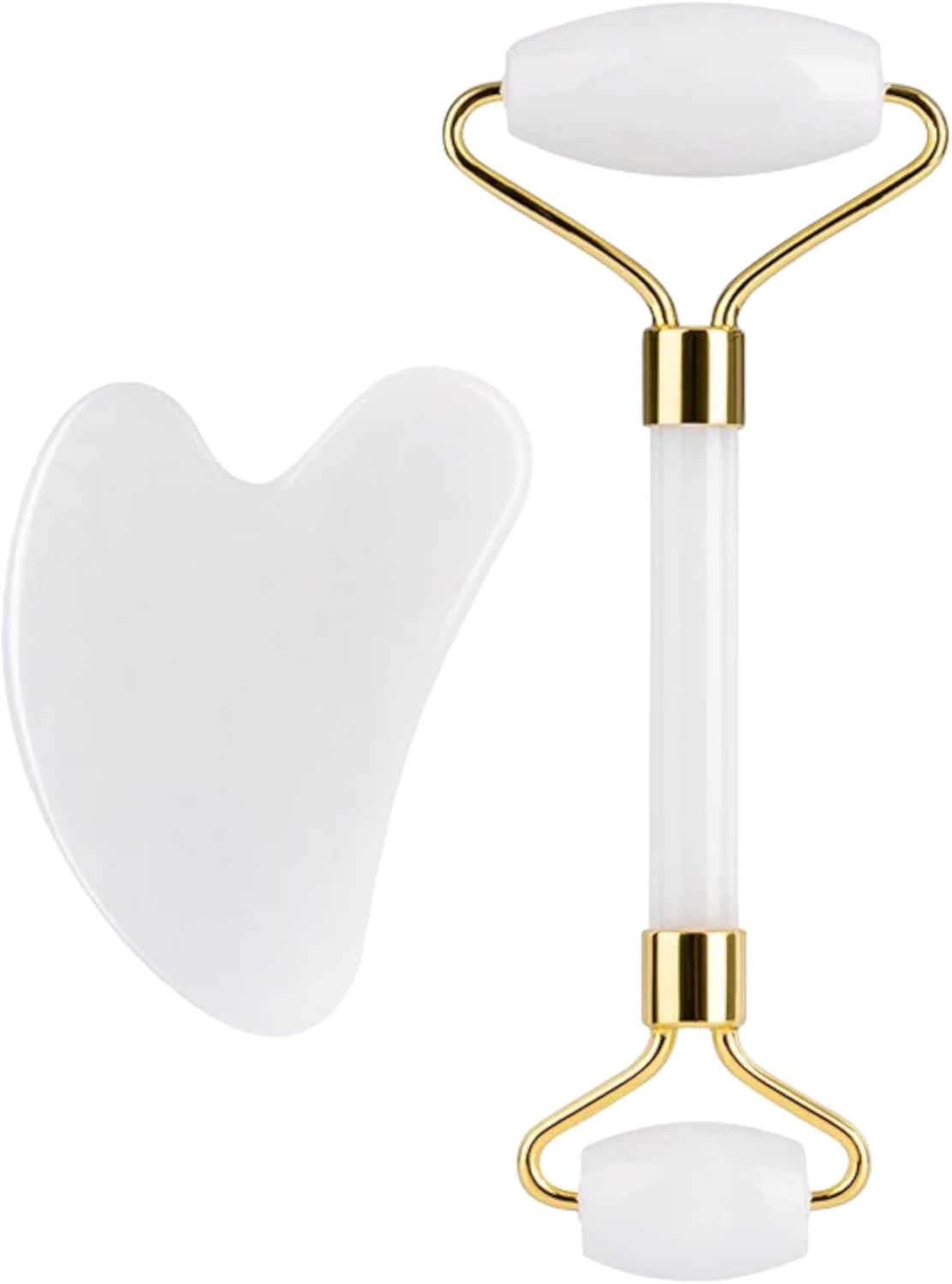 Generic Lucky LAMA White Jade Roller and Gua Sha 2 in 1 Set for Face and Body Anti Aging, Anti-Wrinkle, Reducing Puffiness and Redness Facial Tools Face Roller and Gua Sha Set for Men Women Generic Lucky LAMA White Jade Roller and Gua Sha 2 in 1 Set for Face and Body Anti Aging, Anti-Wrinkle, Reducing Puffiness and Redness Facial Tools Face Roller and Gua Sha Set for Men Women