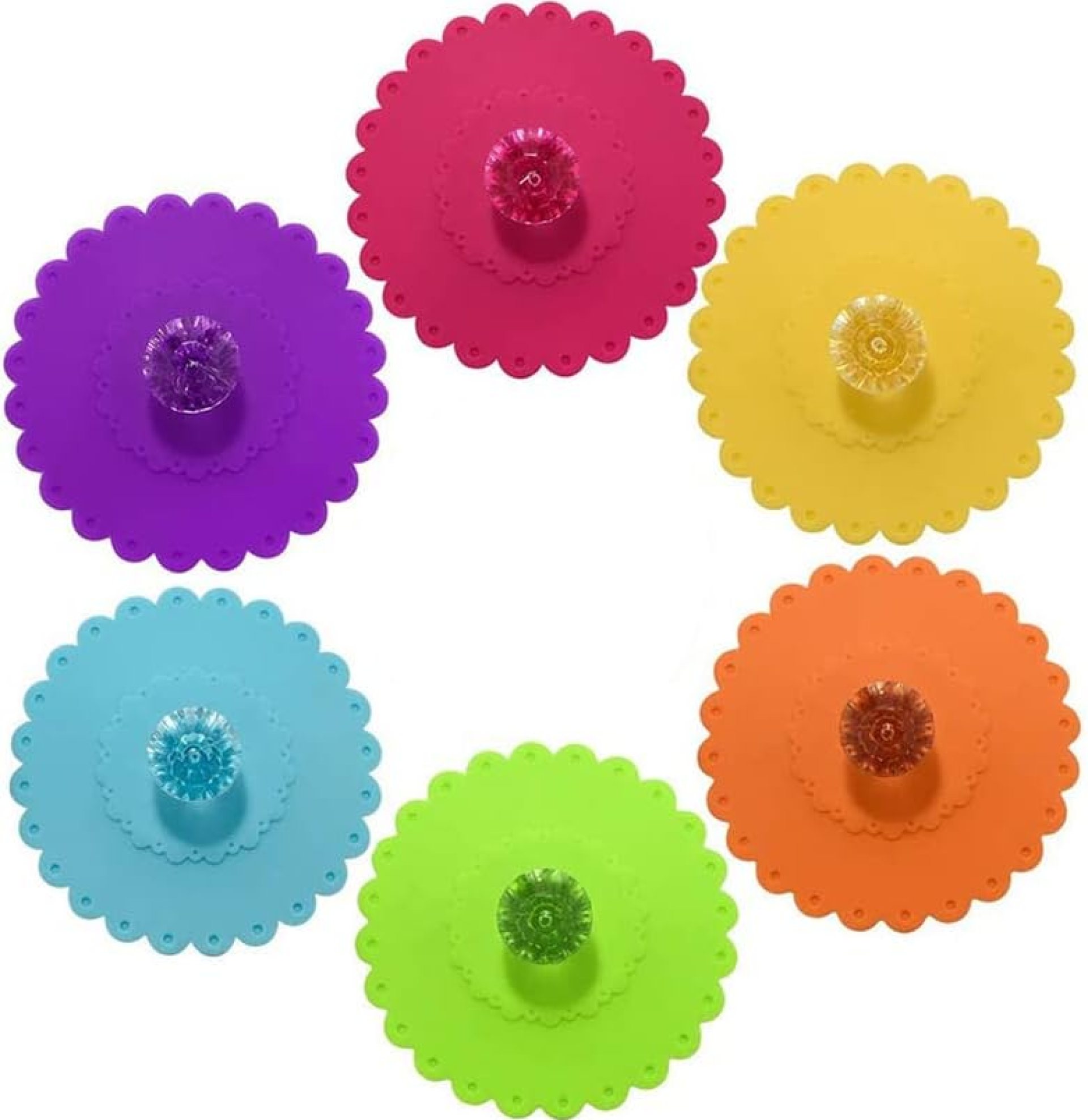 6PCS Food Grade Silicone Cup Lids Glass Cup Covers Colorful Anti-Dust Silicone Mug Cover Reusable Silicone Lids for Hot or Cold Coffee Tea Drink (Color Random) 6PCS Food Grade Silicone Cup Lids Glass Cup Covers Colorful Anti-Dust Silicone Mug Cover Reusable Silicone Lids for Hot or Cold Coffee Tea Drink (Color Random)