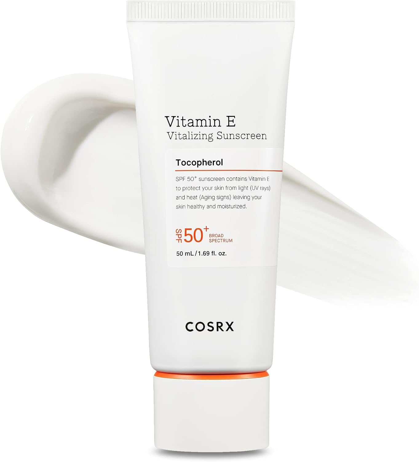 COSRX Vitamin E Vitalizing Face Sunscreen SPF 50, 1.69 fl oz, SPF Moisturizer, Lightweight under Makeup, Travel Essentials, Summer Essentials, Korean Skin Care, Korean Sunscreen for Face COSRX Vitamin E Vitalizing Face Sunscreen SPF 50, 1.69 fl oz, SPF Moisturizer, Lightweight under Makeup, Travel Essentials, Summer Essentials, Korean Skin Care, Korean Sunscreen for Face